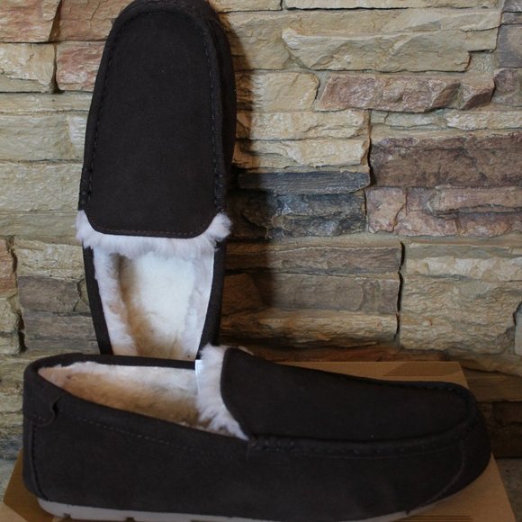 UGG KOOLABURRA MEN'S SUEDE FUR SLIPPERS BROWN - Picture 6 of 7